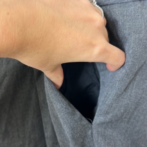 Zara Grey Button Dress Career Business Straight Leg Pants Size Large - Picture 5 of 11